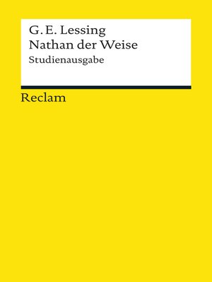 cover image of Nathan der Weise (Studienausgabe)